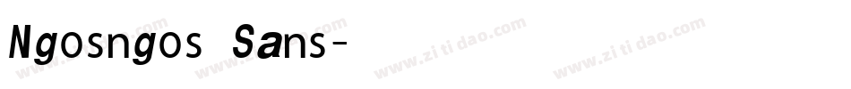 Ngosngos Sans字体转换